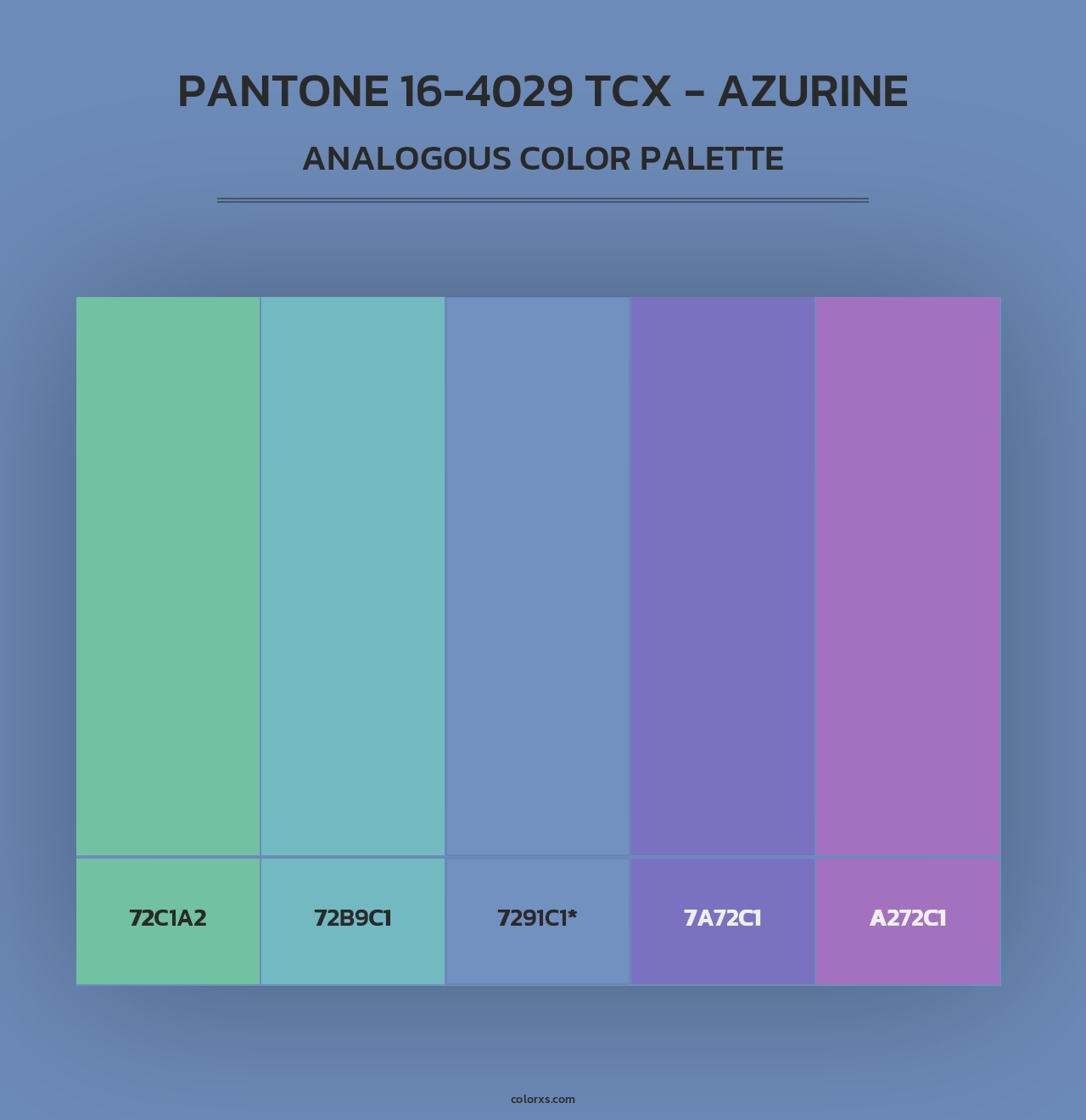PANTONE 16-4029 TCX - Azurine - Analogous Color Palette