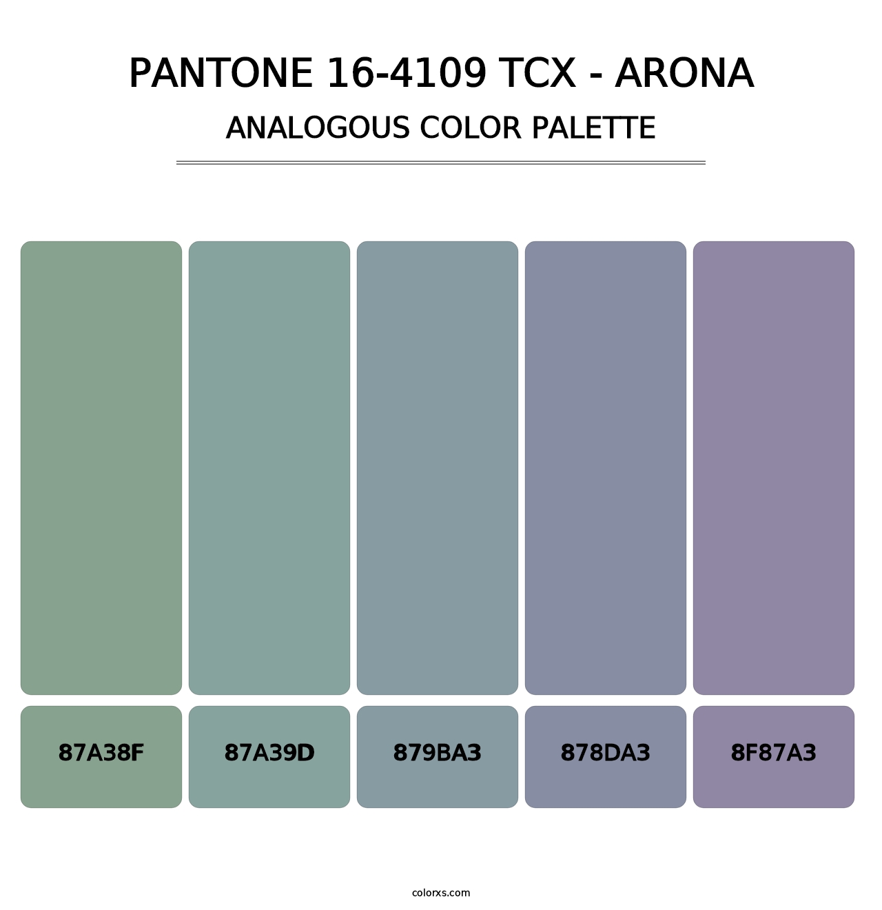 PANTONE 16-4109 TCX - Arona - Analogous Color Palette