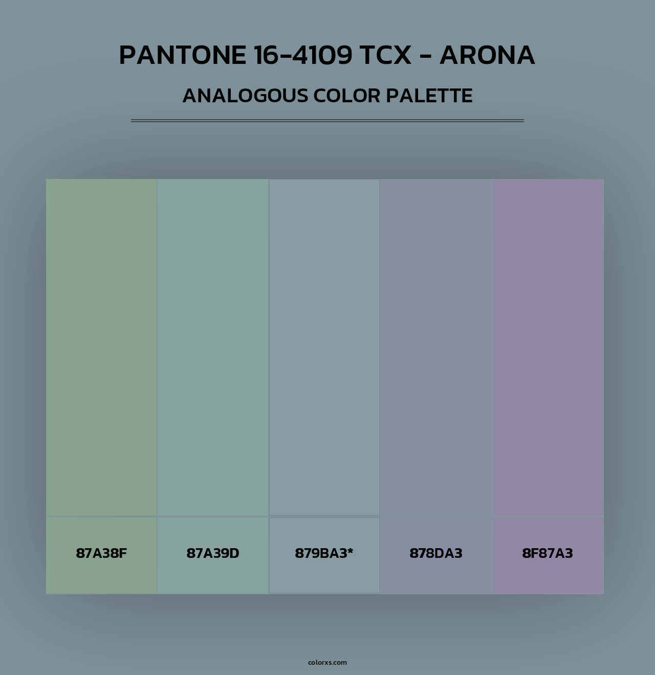 PANTONE 16-4109 TCX - Arona - Analogous Color Palette