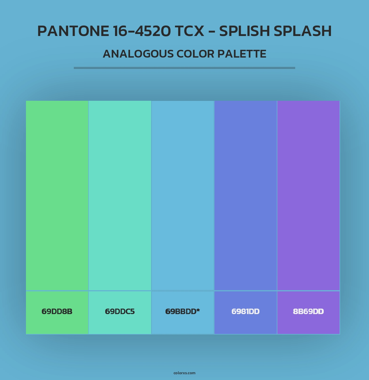 PANTONE 16-4520 TCX - Splish Splash - Analogous Color Palette