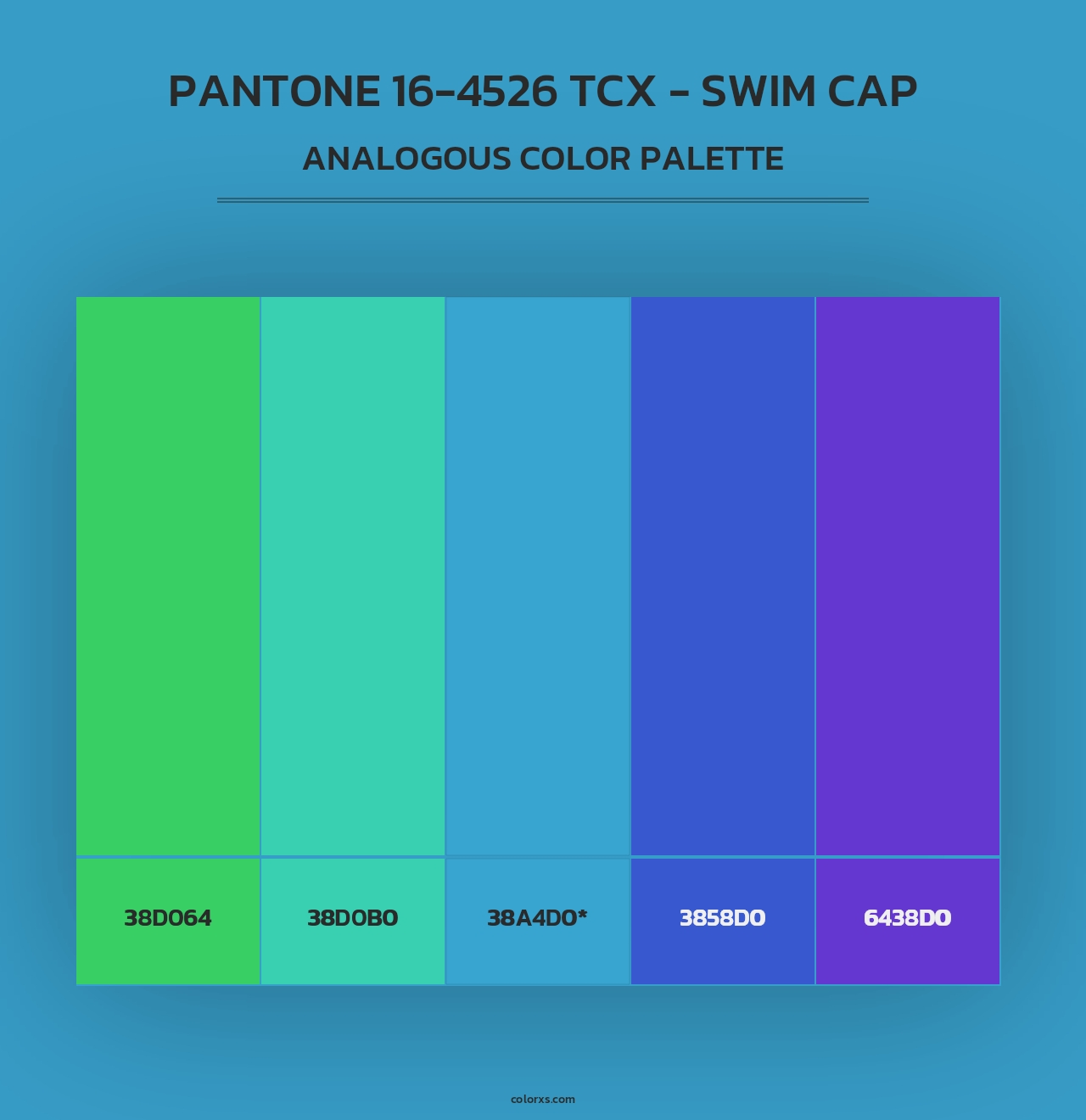 PANTONE 16-4526 TCX - Swim Cap - Analogous Color Palette