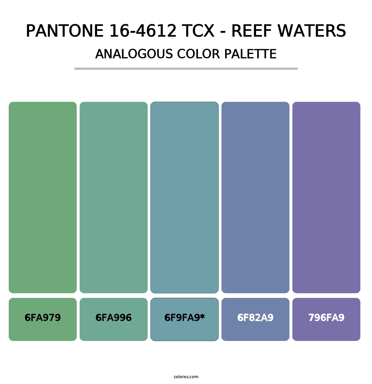 PANTONE 16-4612 TCX - Reef Waters - Analogous Color Palette