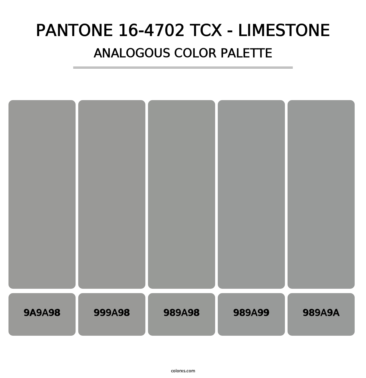 PANTONE 16-4702 TCX - Limestone - Analogous Color Palette