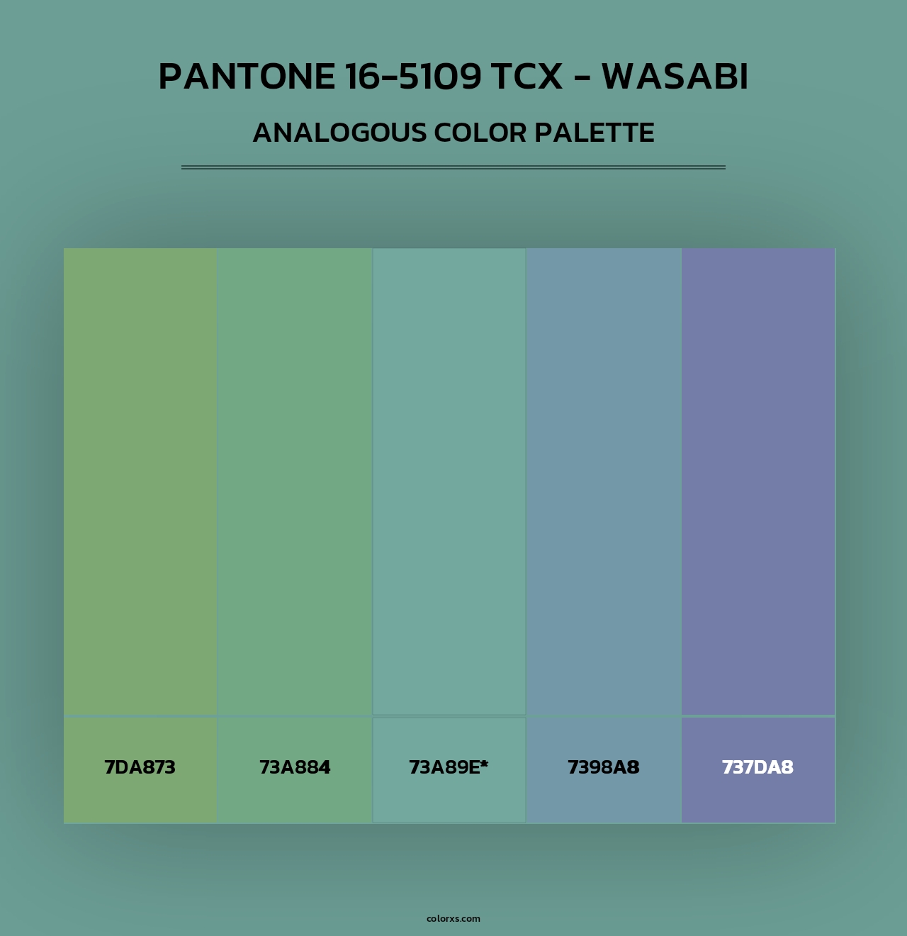 PANTONE 16-5109 TCX - Wasabi - Analogous Color Palette