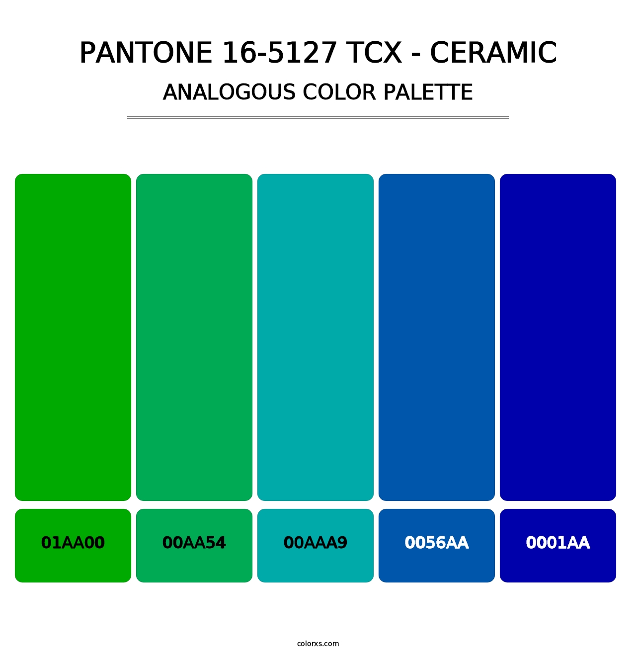 PANTONE 16-5127 TCX - Ceramic - Analogous Color Palette