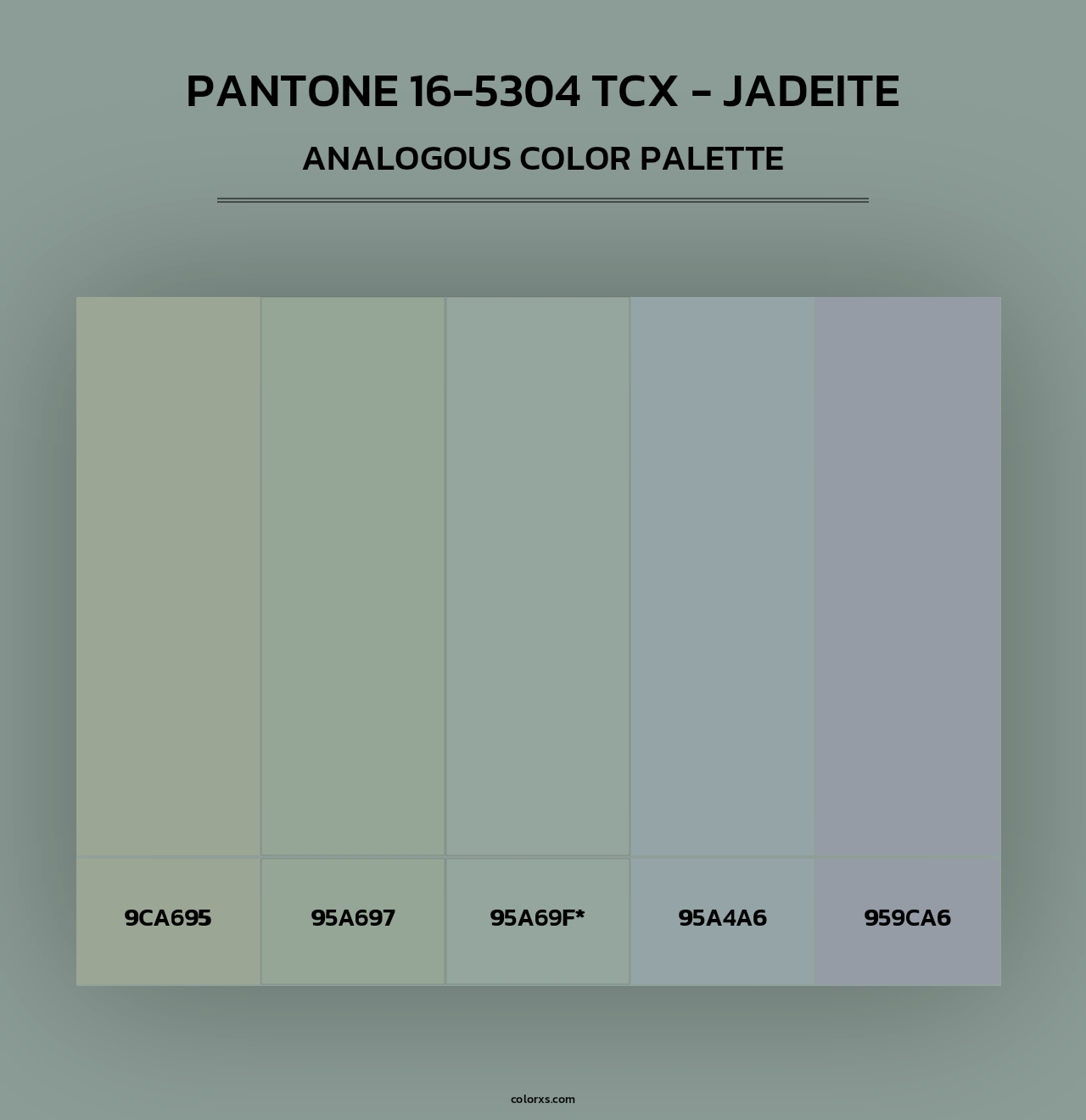 PANTONE 16-5304 TCX - Jadeite - Analogous Color Palette