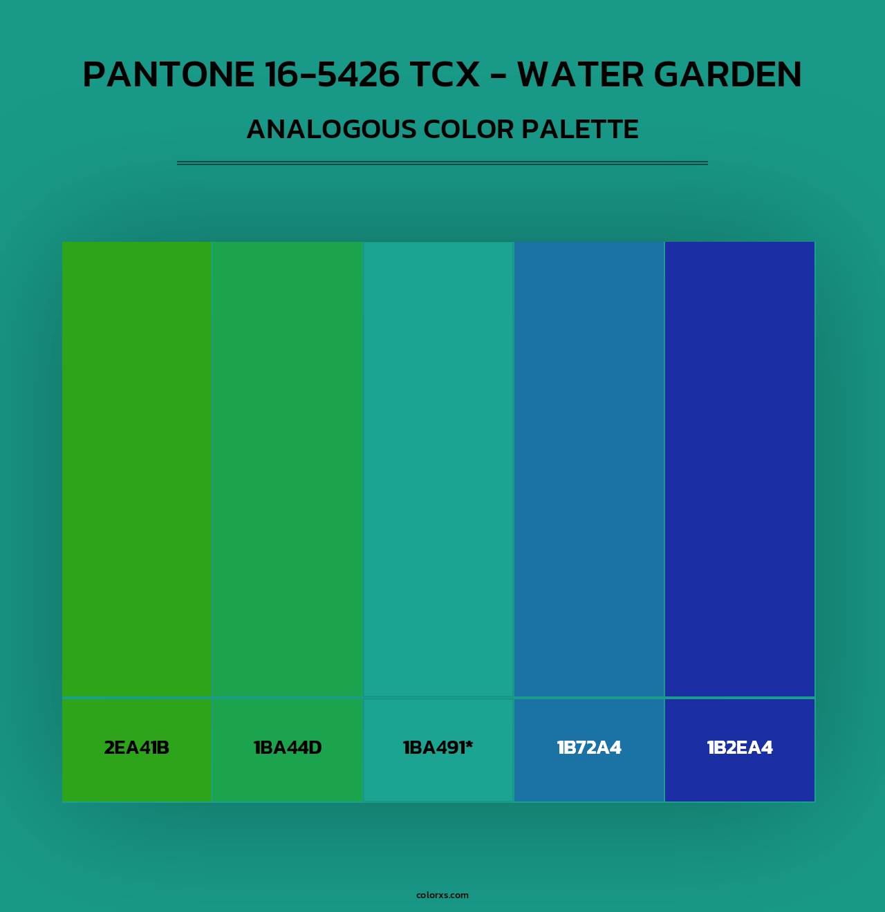 PANTONE 16-5426 TCX - Water Garden - Analogous Color Palette