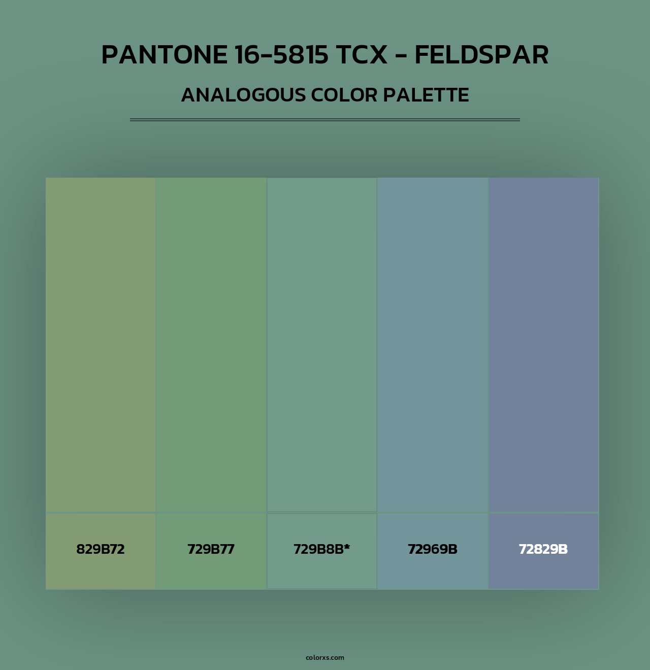 PANTONE 16-5815 TCX - Feldspar - Analogous Color Palette