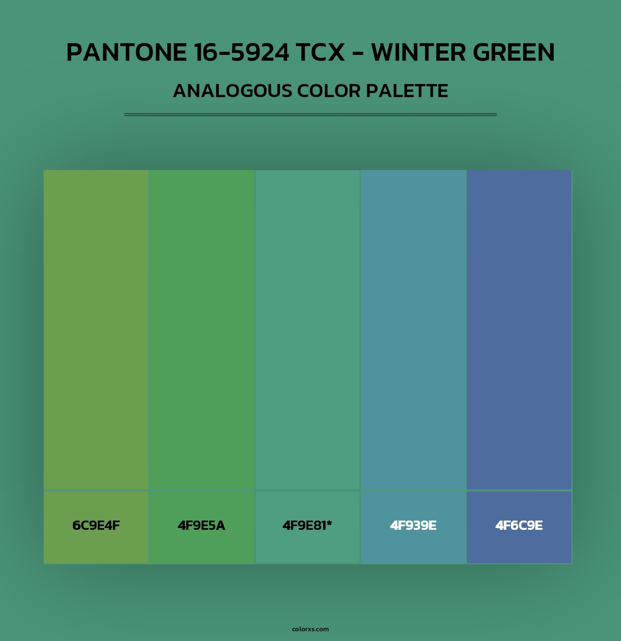PANTONE 16-5924 TCX - Winter Green - Analogous Color Palette