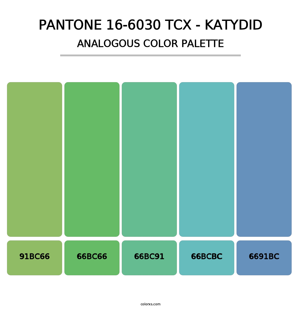 PANTONE 16-6030 TCX - Katydid - Analogous Color Palette
