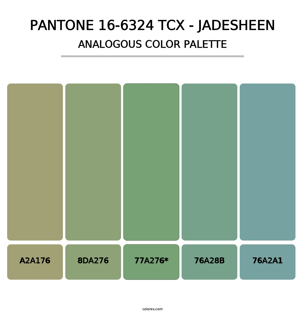 PANTONE 16-6324 TCX - Jadesheen - Analogous Color Palette