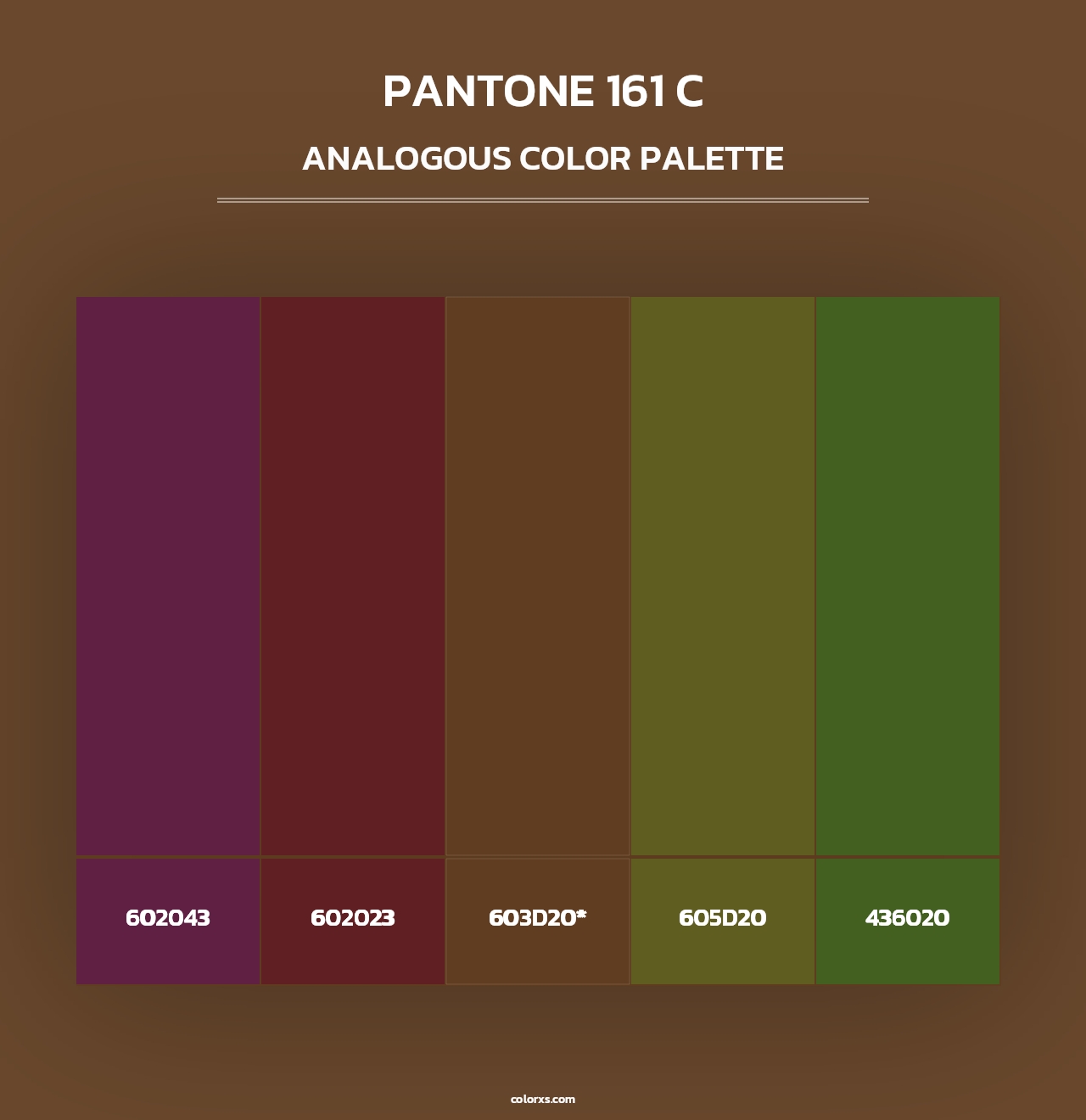 PANTONE 161 C - Analogous Color Palette