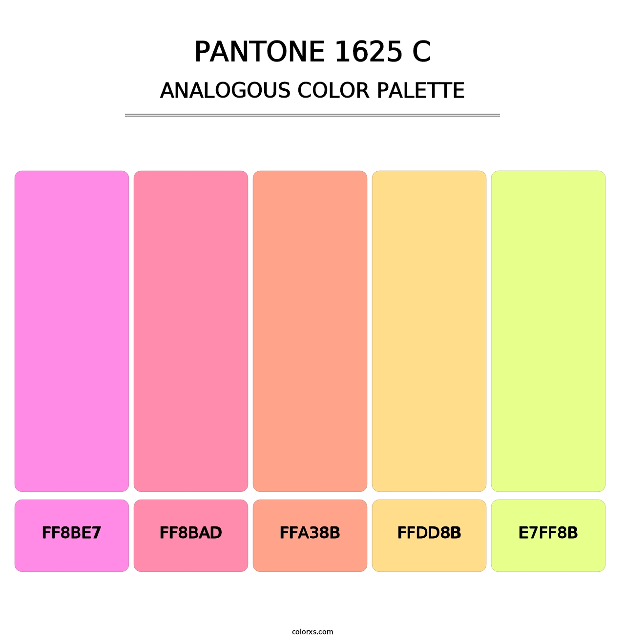 PANTONE 1625 C - Analogous Color Palette