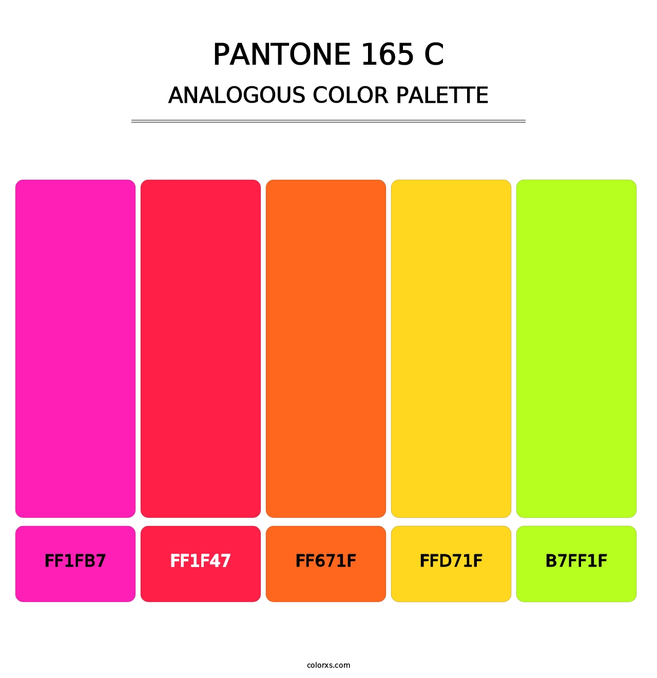 PANTONE 165 C - Analogous Color Palette