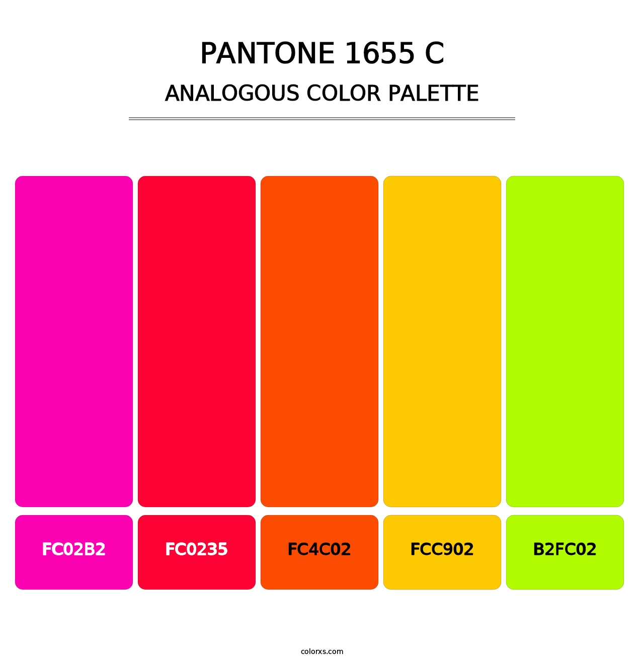 PANTONE 1655 C - Analogous Color Palette