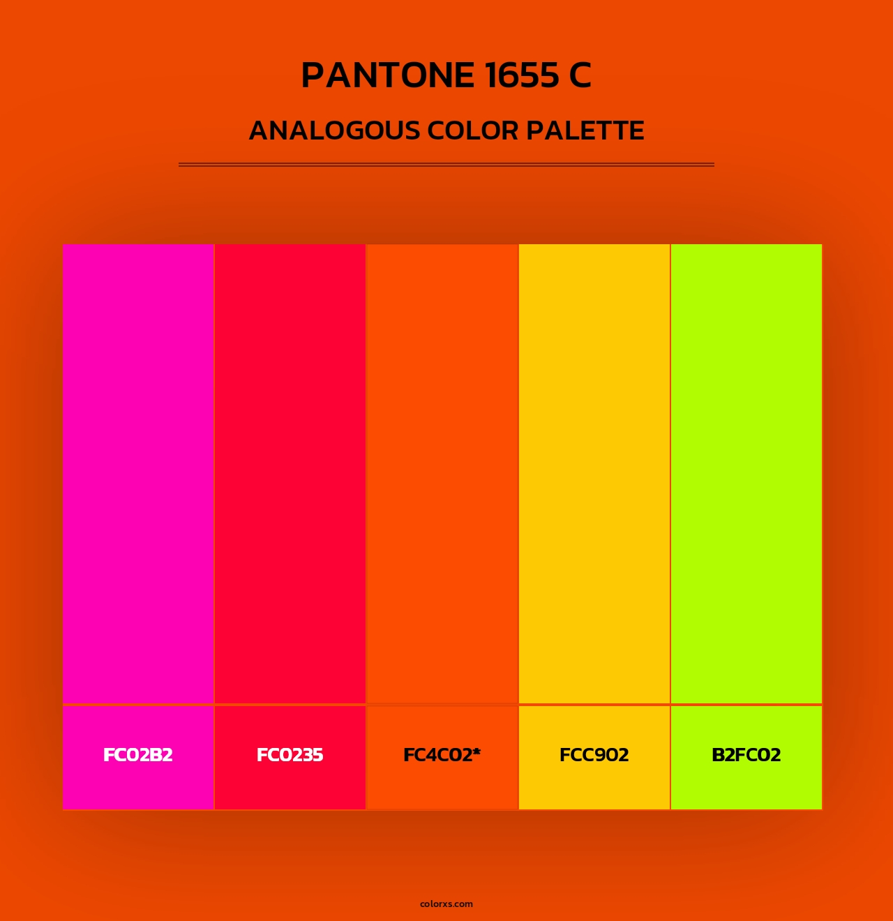 PANTONE 1655 C - Analogous Color Palette