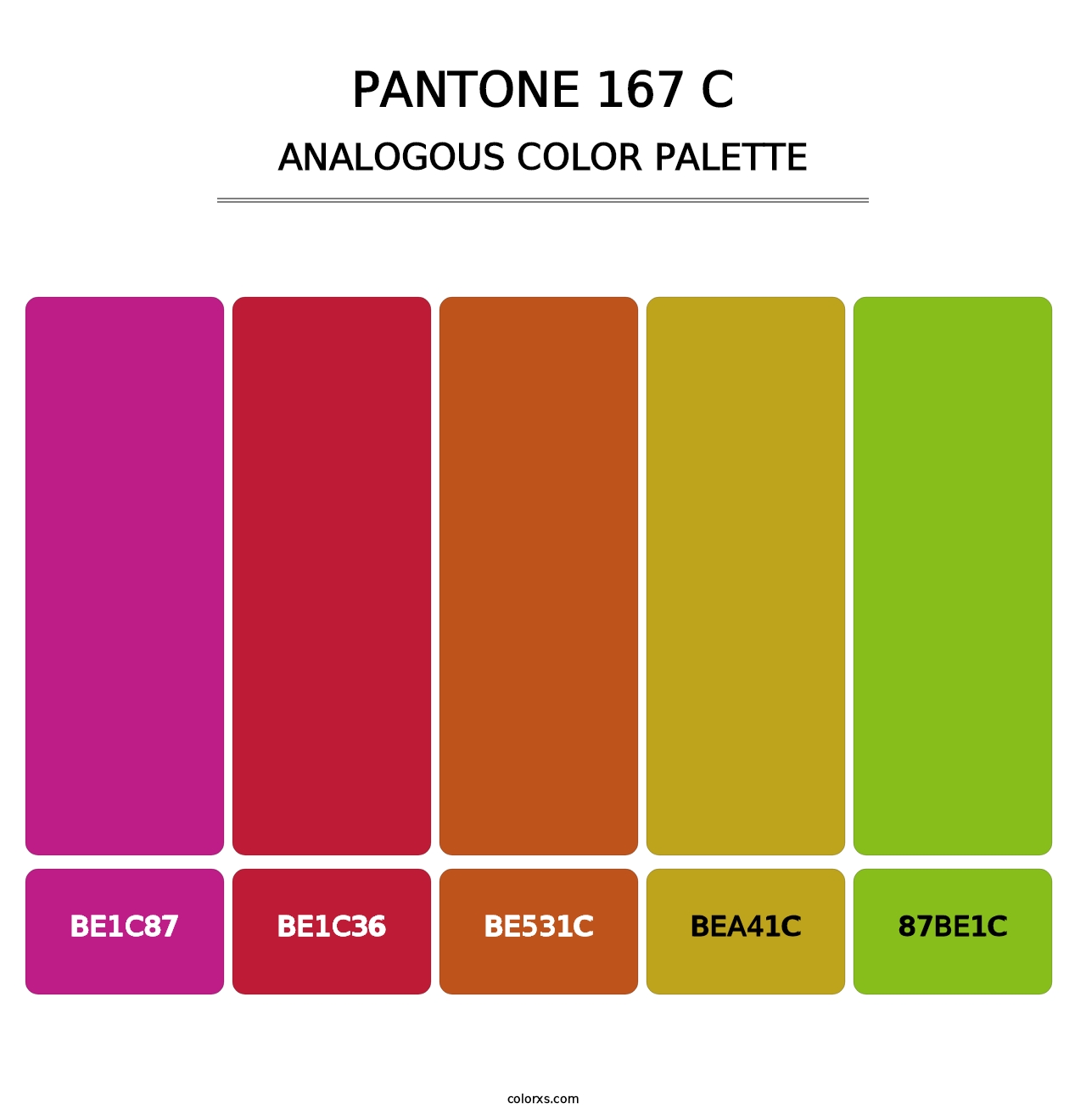 PANTONE 167 C - Analogous Color Palette