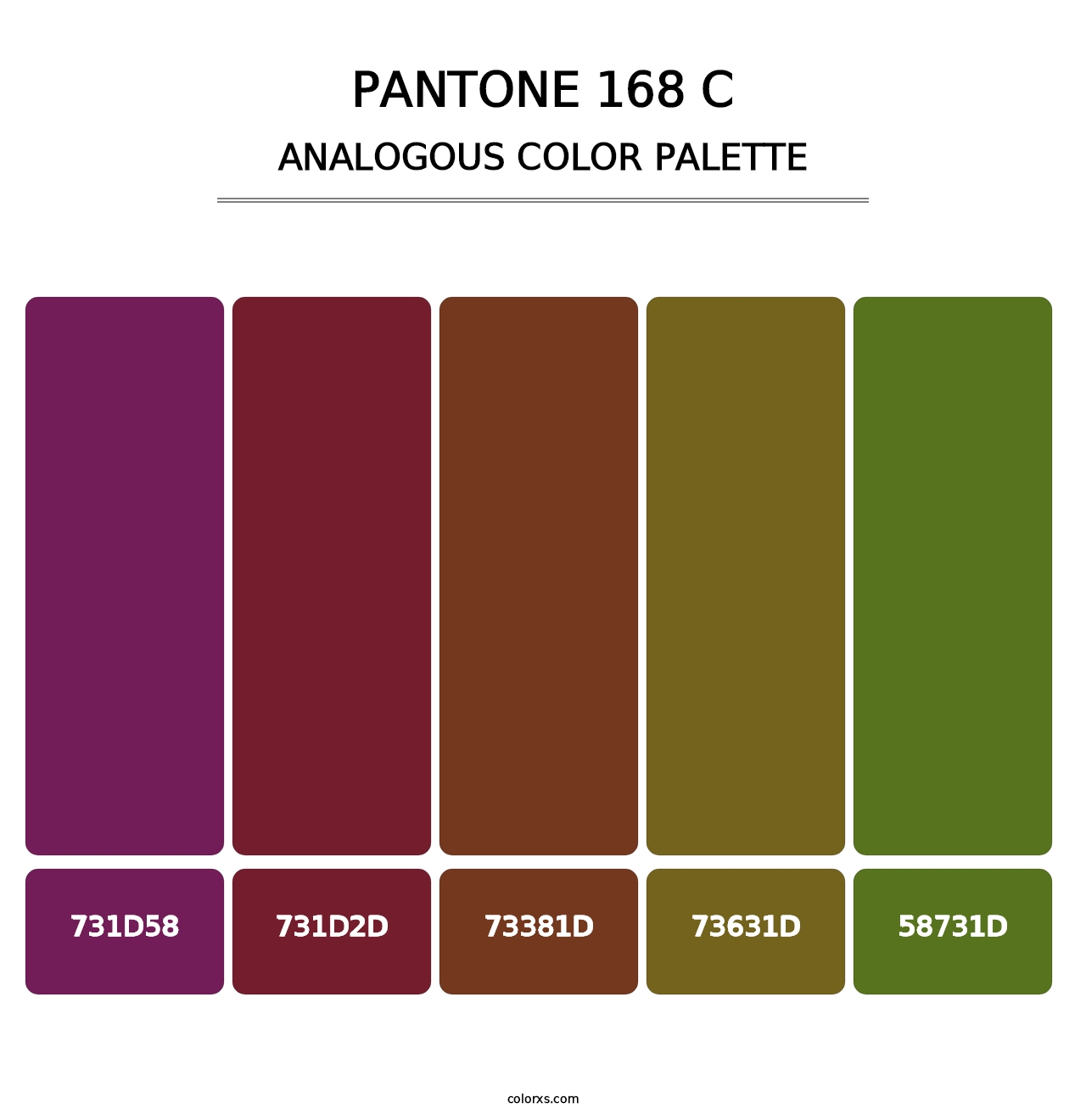 PANTONE 168 C - Analogous Color Palette