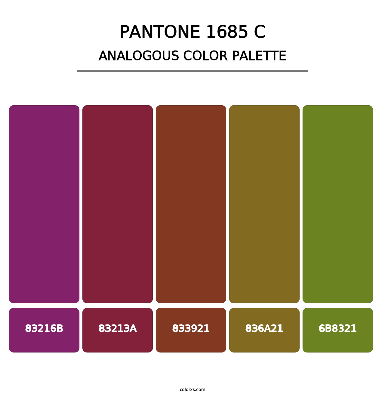 PANTONE 1685 C - Analogous Color Palette