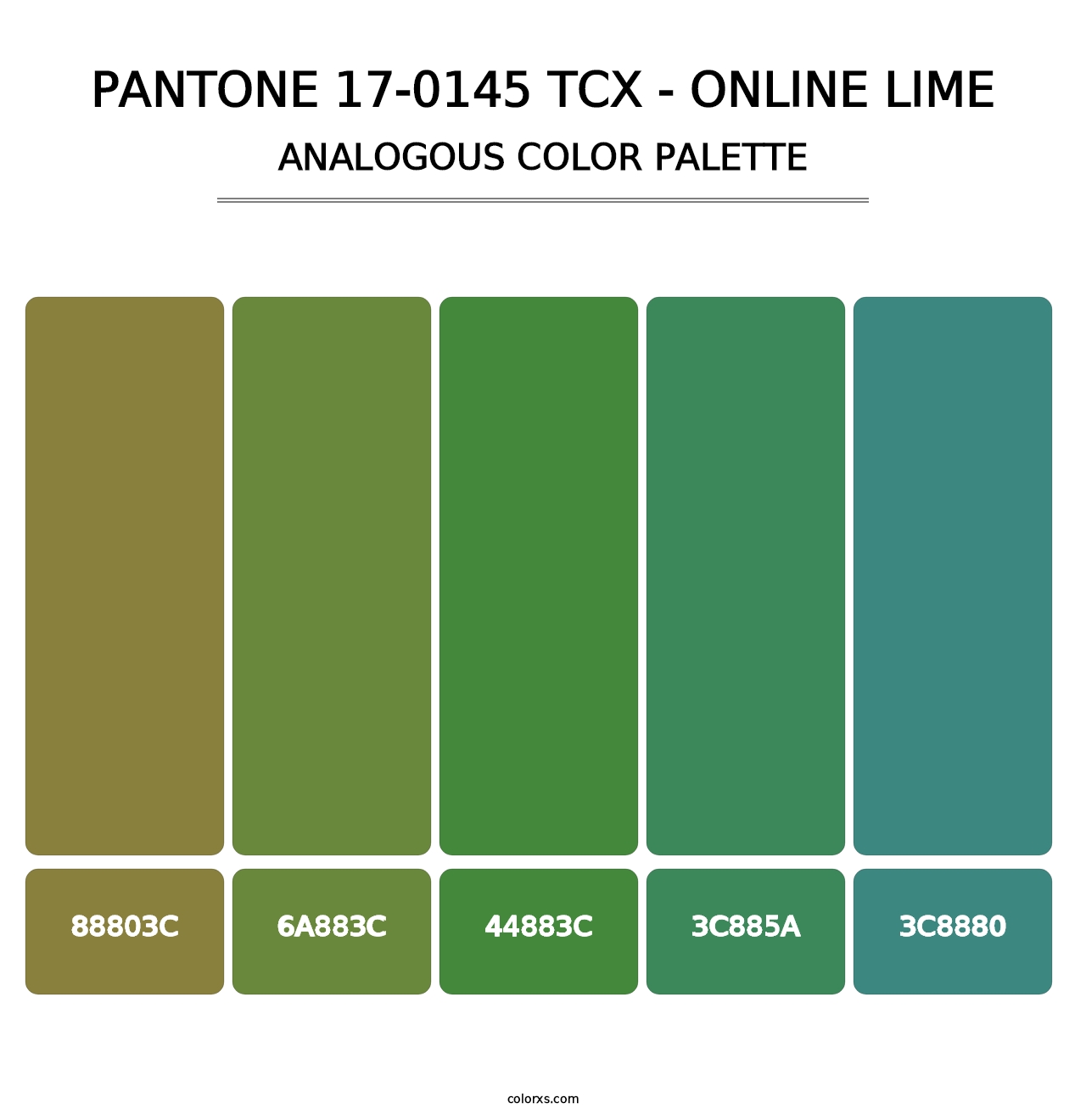 PANTONE 17-0145 TCX - Online Lime - Analogous Color Palette