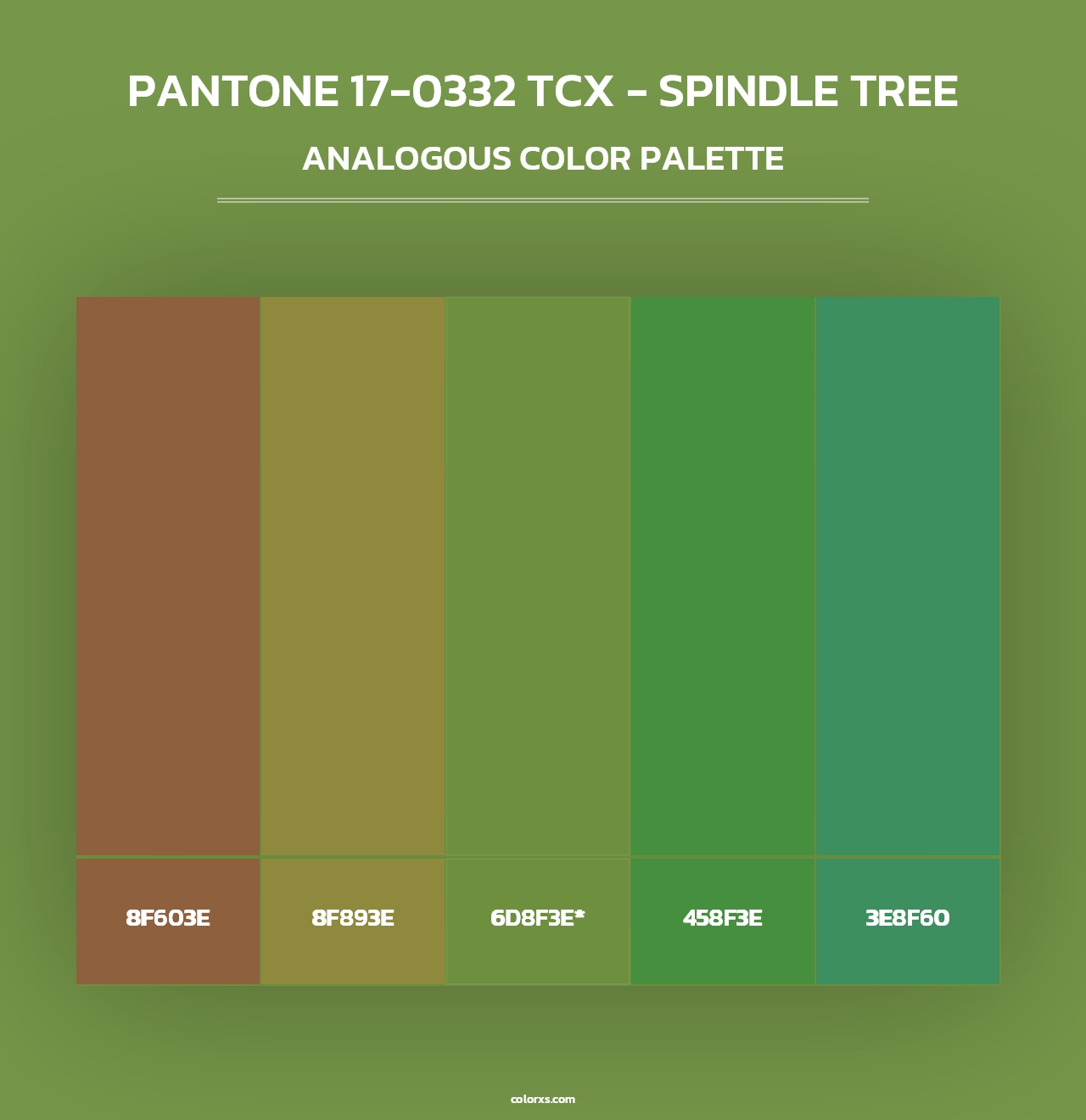 PANTONE 17-0332 TCX - Spindle Tree - Analogous Color Palette