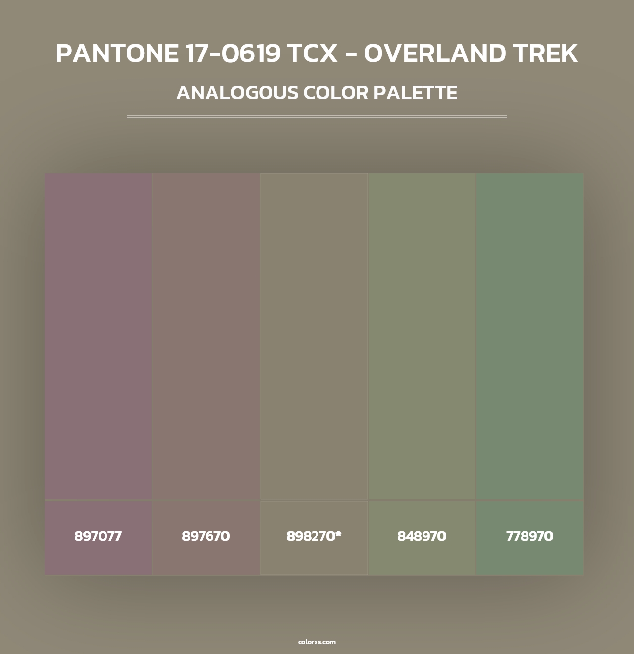 PANTONE 17-0619 TCX - Overland Trek - Analogous Color Palette