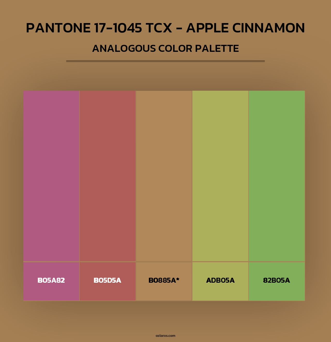 PANTONE 17-1045 TCX - Apple Cinnamon - Analogous Color Palette