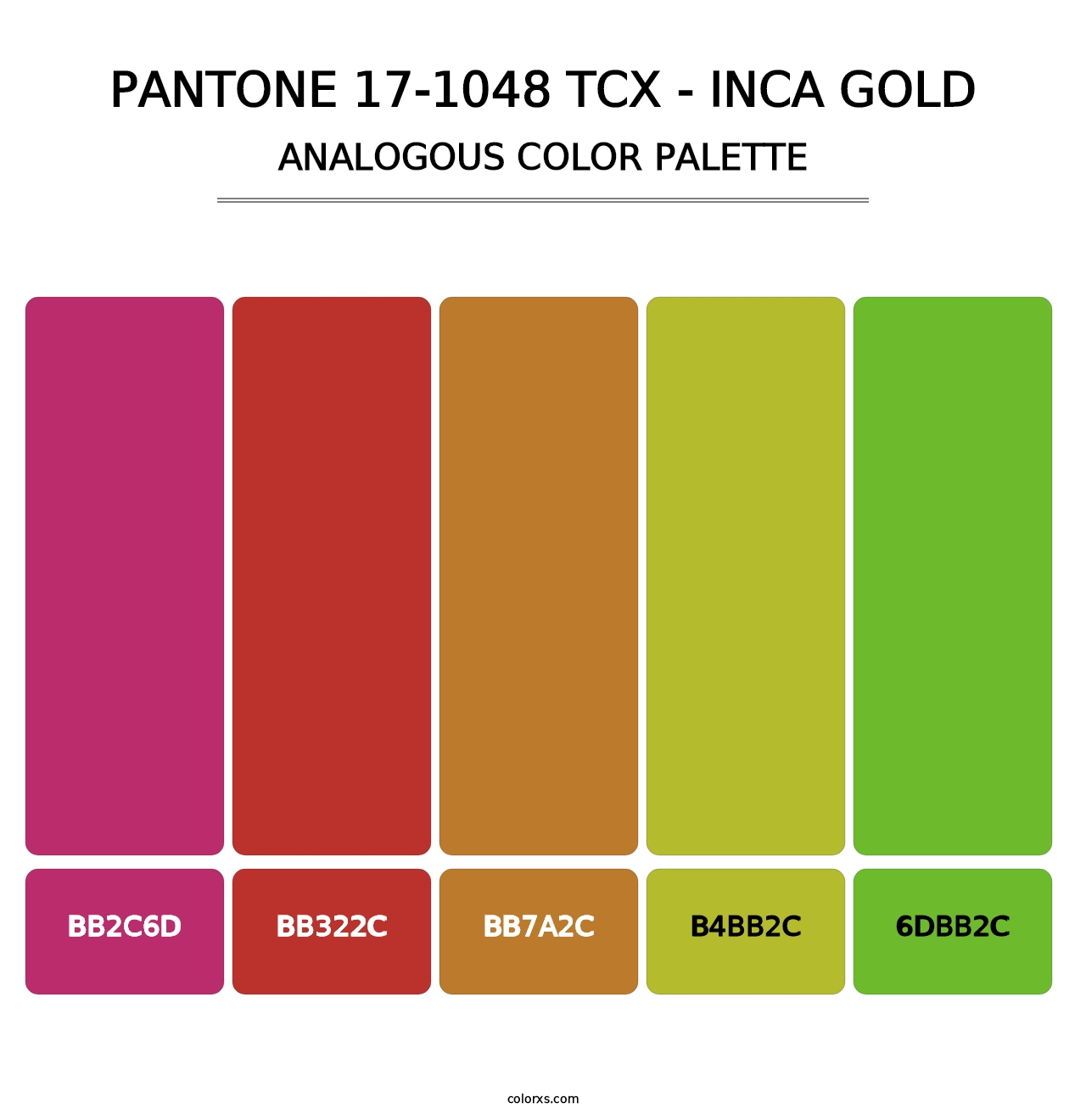 PANTONE 17-1048 TCX - Inca Gold - Analogous Color Palette