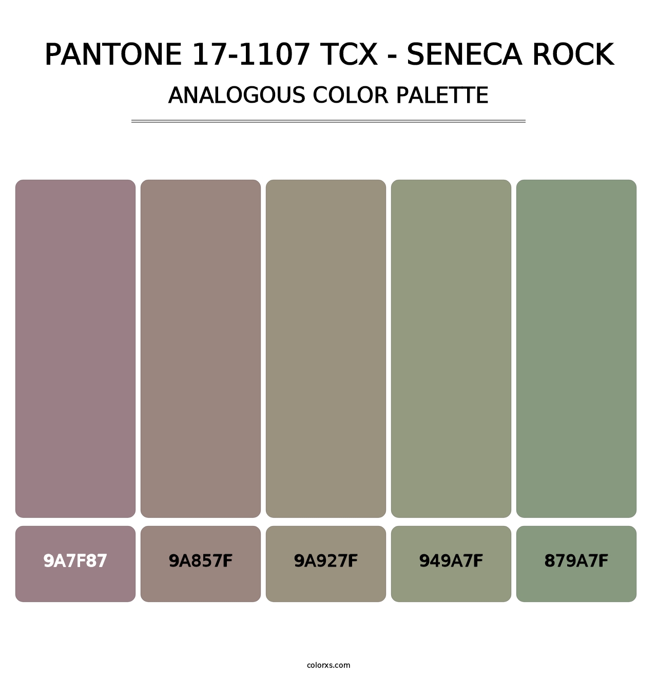 PANTONE 17-1107 TCX - Seneca Rock - Analogous Color Palette
