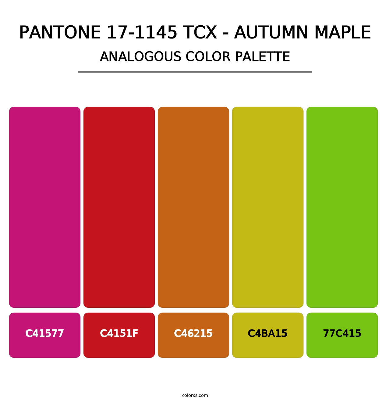 PANTONE 17-1145 TCX - Autumn Maple - Analogous Color Palette