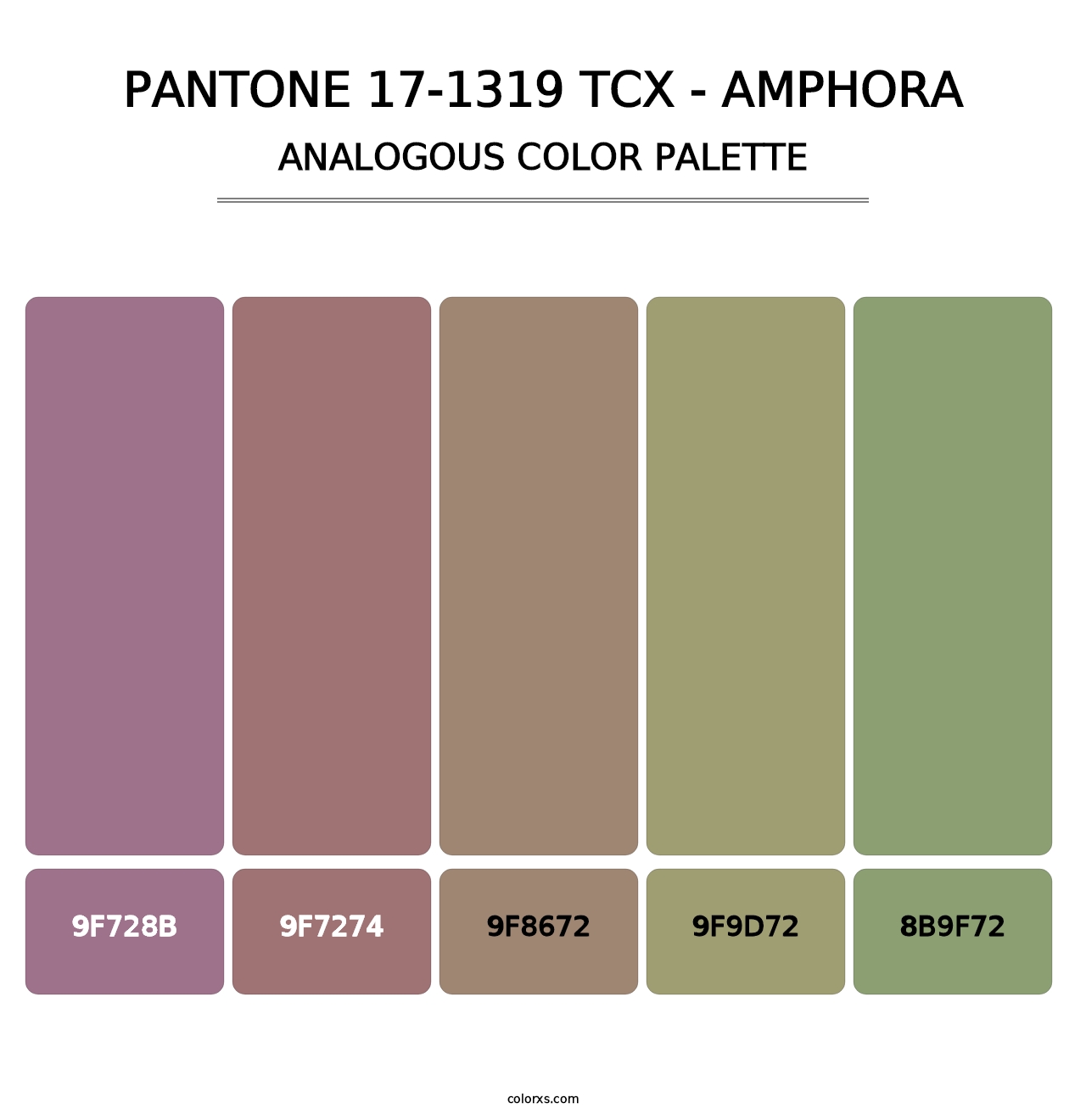 PANTONE 17-1319 TCX - Amphora - Analogous Color Palette