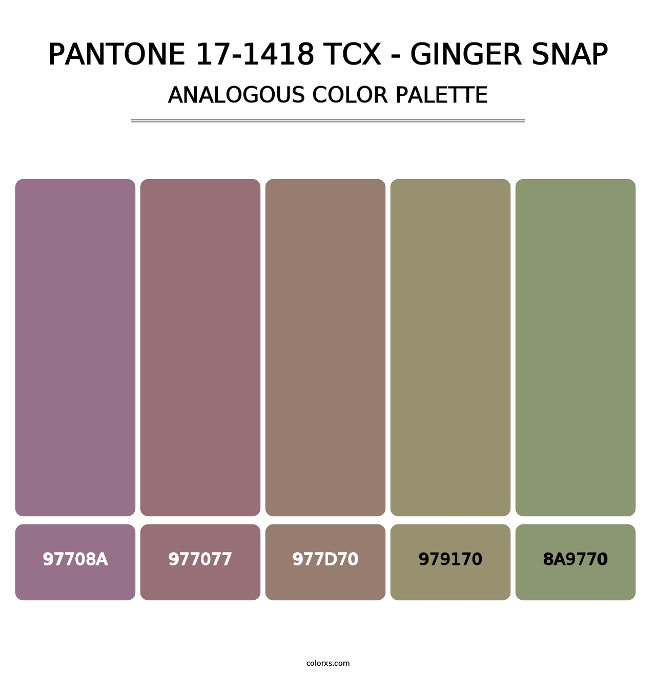 PANTONE 17-1418 TCX - Ginger Snap - Analogous Color Palette
