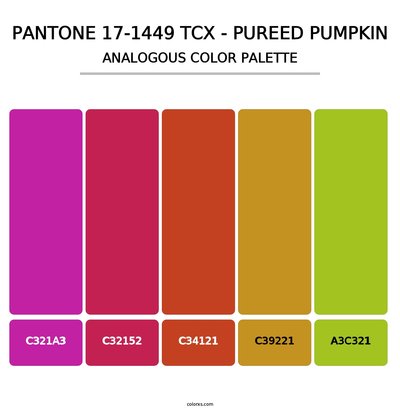 PANTONE 17-1449 TCX - Pureed Pumpkin - Analogous Color Palette