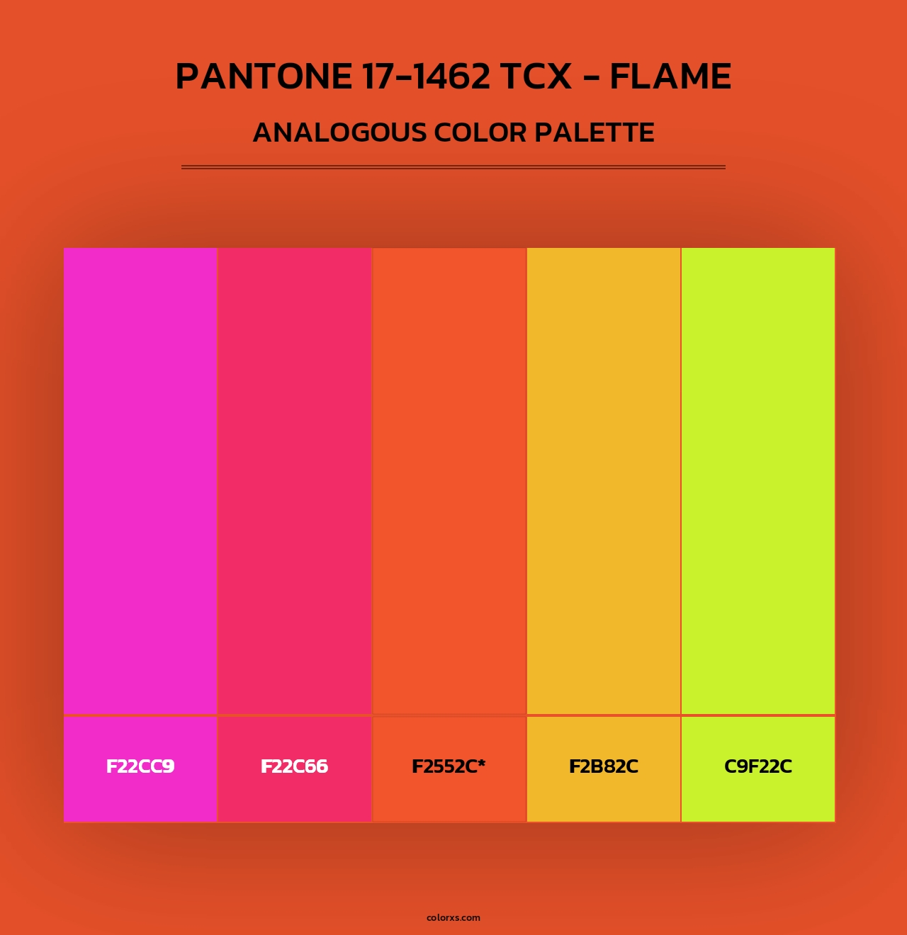 PANTONE 17-1462 TCX - Flame - Analogous Color Palette