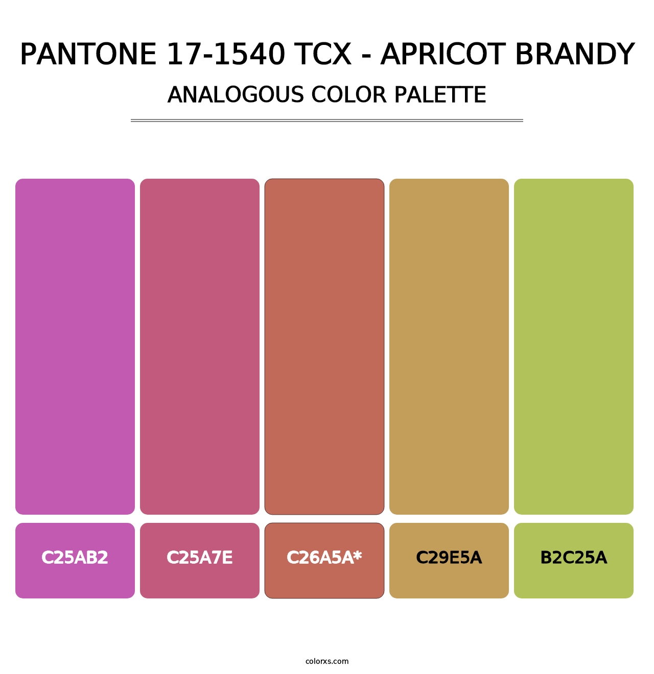 PANTONE 17-1540 TCX - Apricot Brandy - Analogous Color Palette