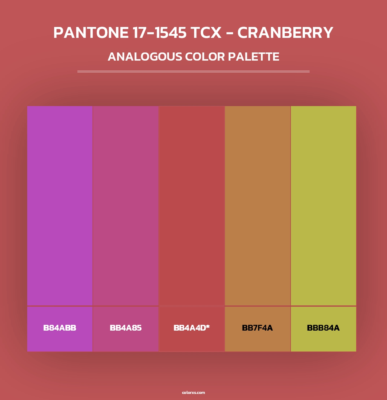 PANTONE 17-1545 TCX - Cranberry - Analogous Color Palette