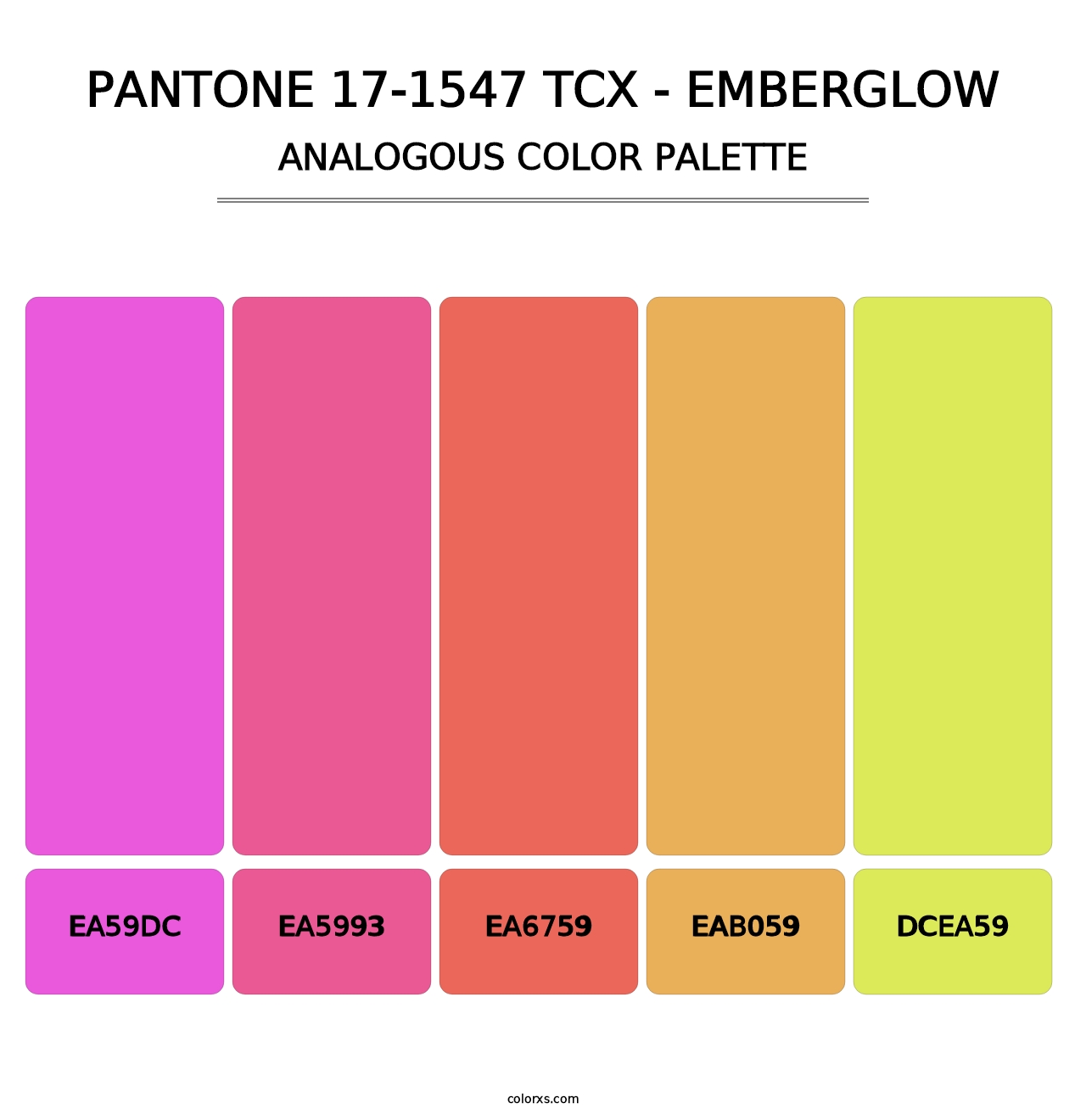 PANTONE 17-1547 TCX - Emberglow - Analogous Color Palette