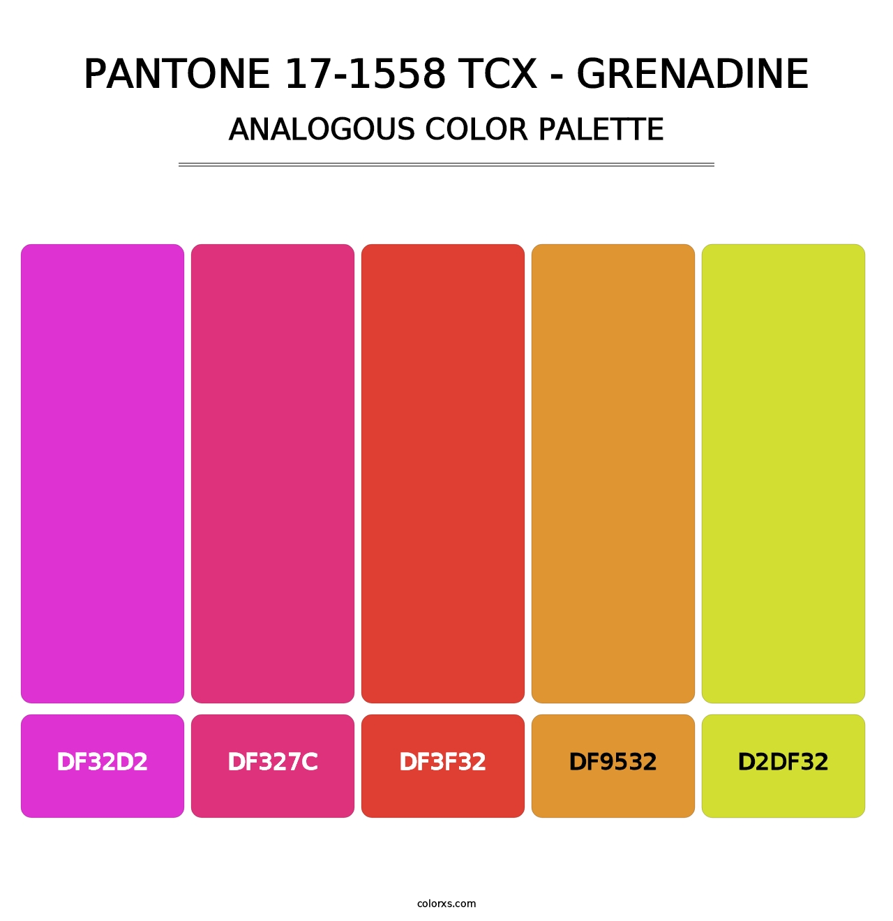 PANTONE 17-1558 TCX - Grenadine - Analogous Color Palette