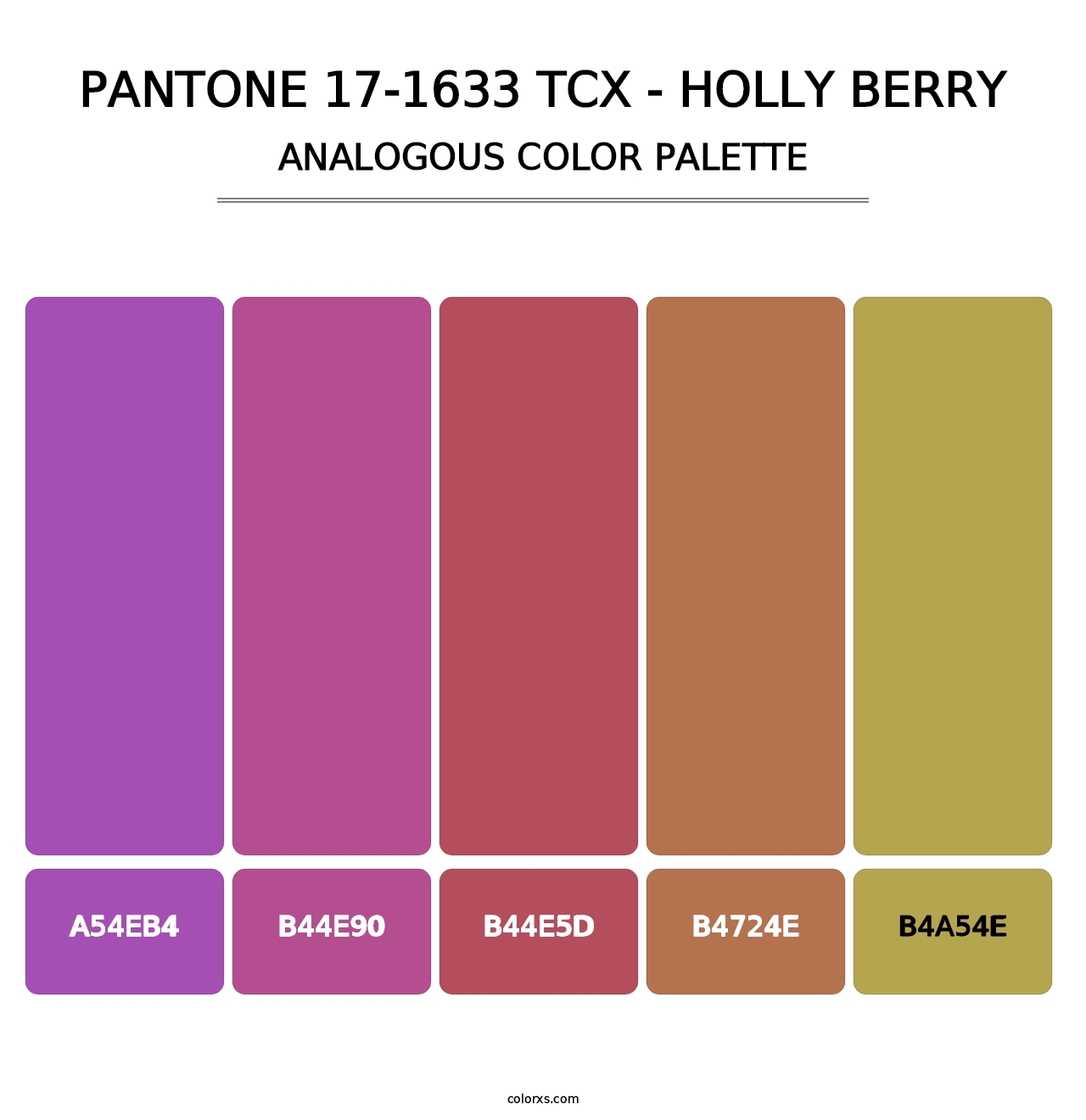 PANTONE 17-1633 TCX - Holly Berry - Analogous Color Palette
