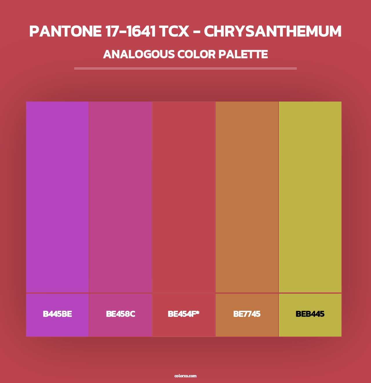 PANTONE 17-1641 TCX - Chrysanthemum - Analogous Color Palette
