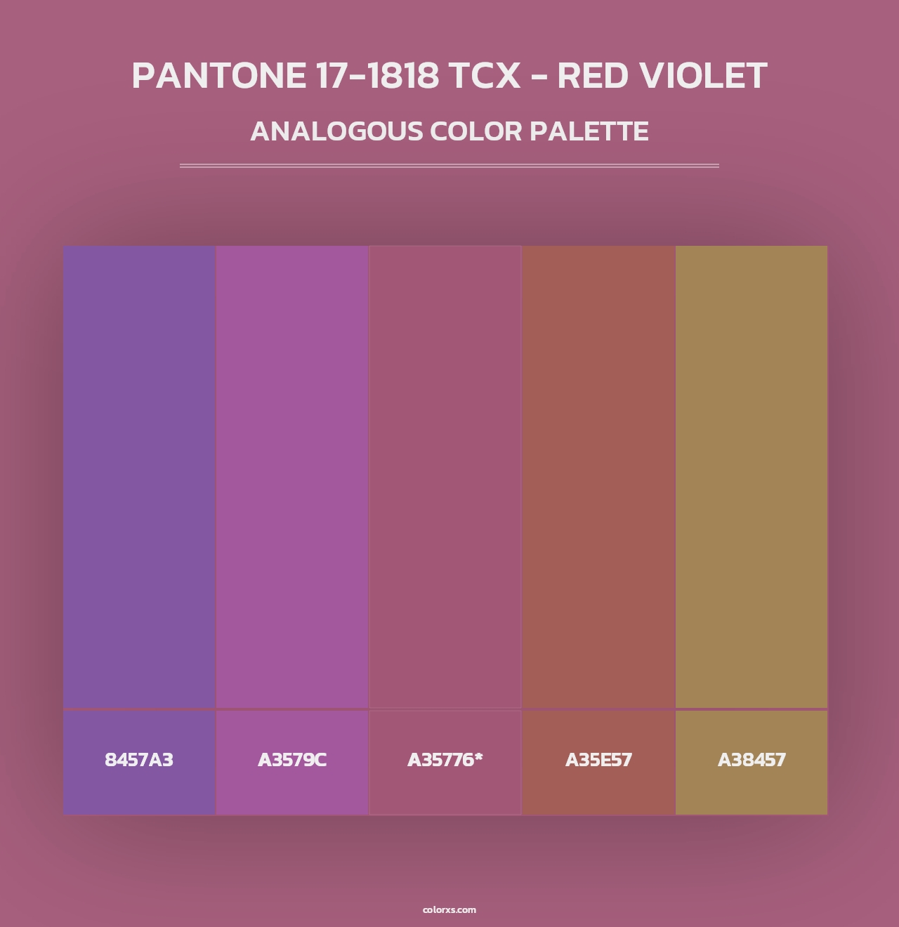 PANTONE 17-1818 TCX - Red Violet - Analogous Color Palette