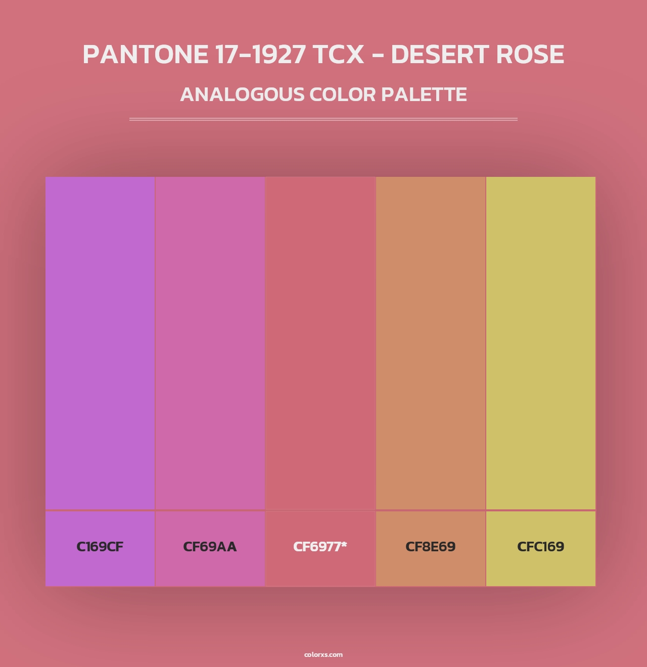 PANTONE 17-1927 TCX - Desert Rose - Analogous Color Palette