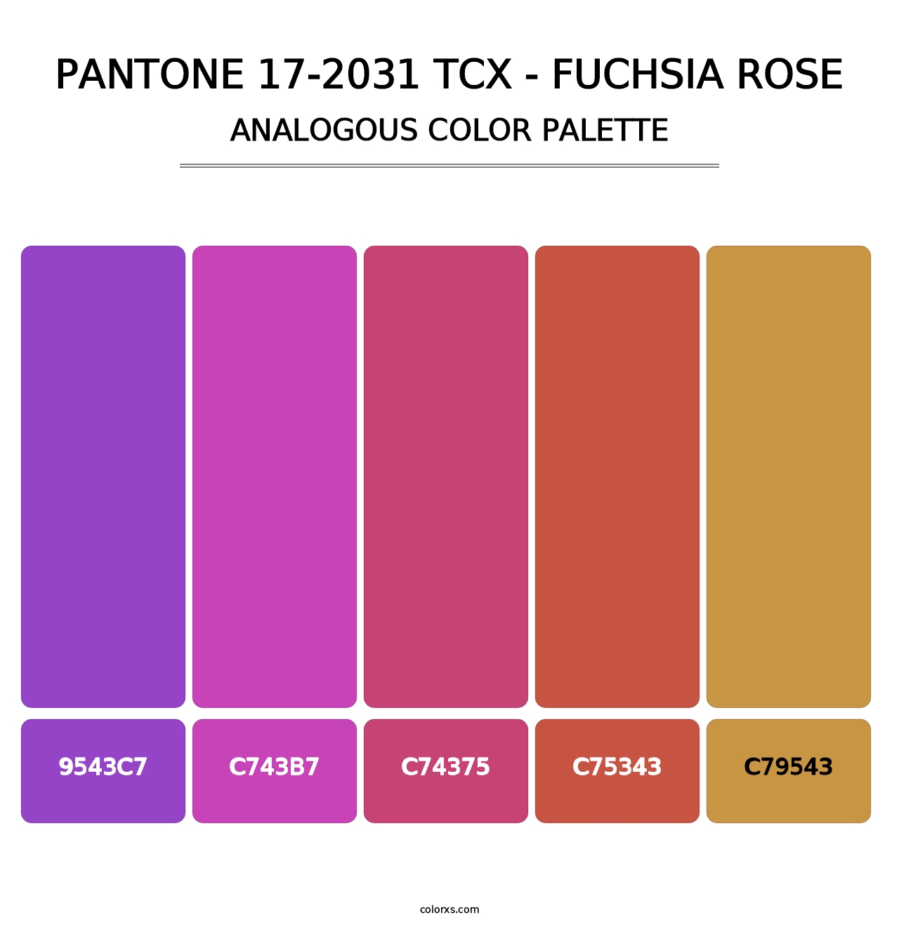 PANTONE 17-2031 TCX - Fuchsia Rose - Analogous Color Palette