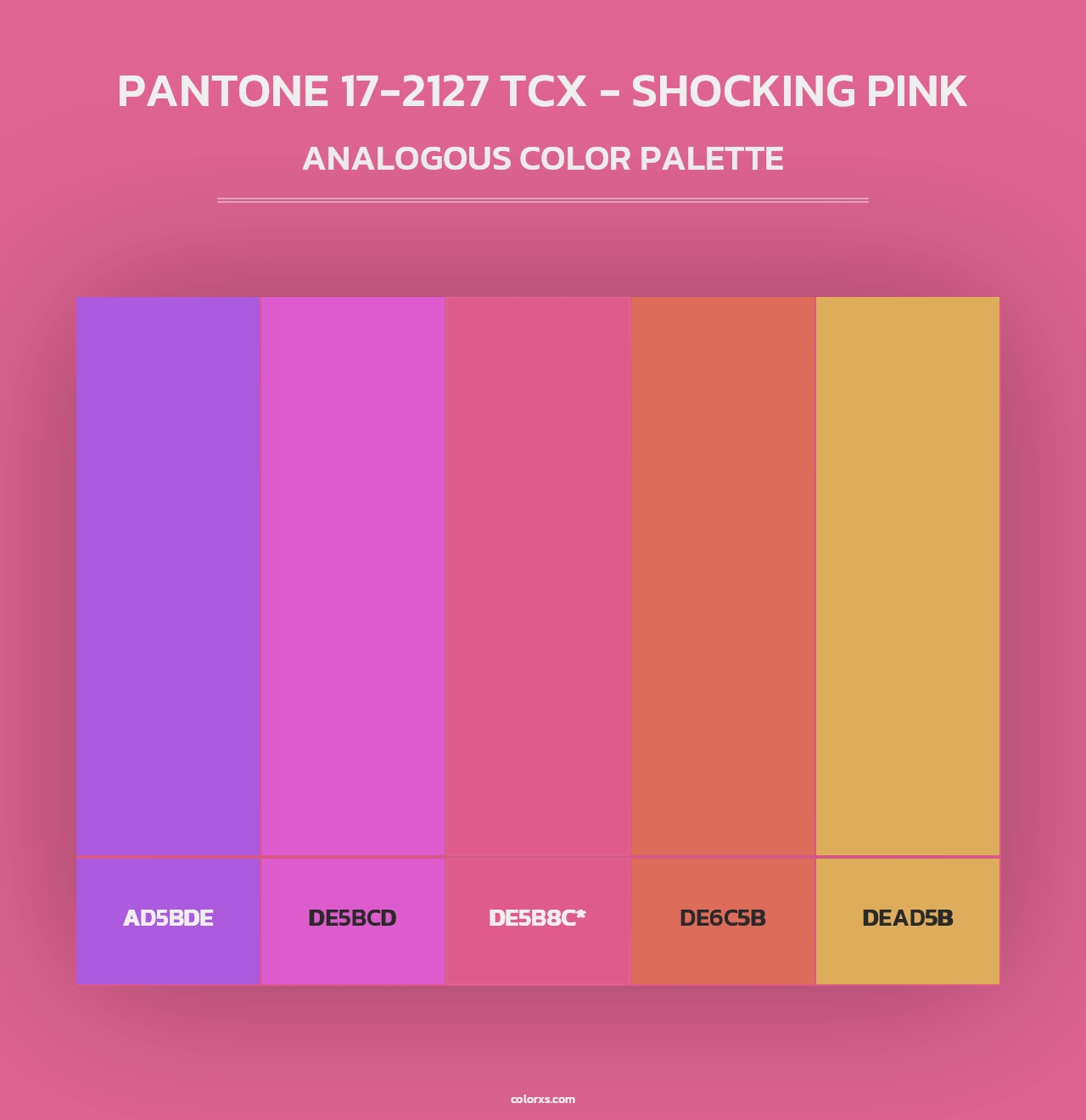PANTONE 17-2127 TCX - Shocking Pink - Analogous Color Palette