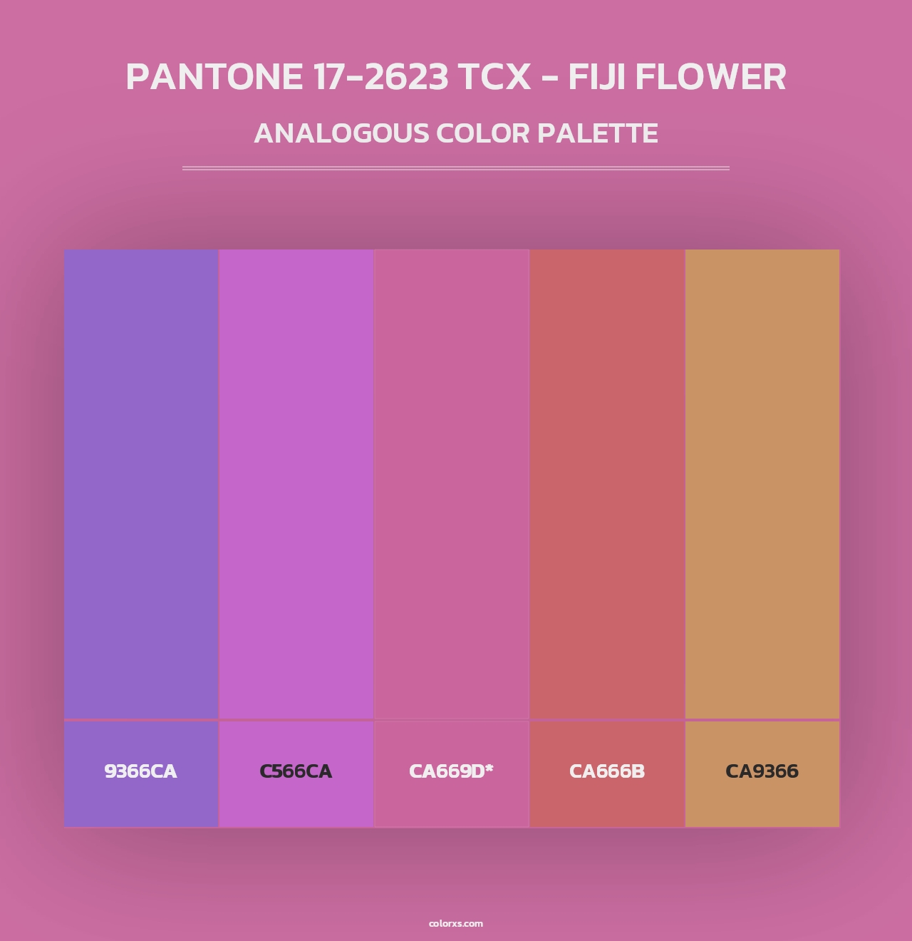PANTONE 17-2623 TCX - Fiji Flower - Analogous Color Palette