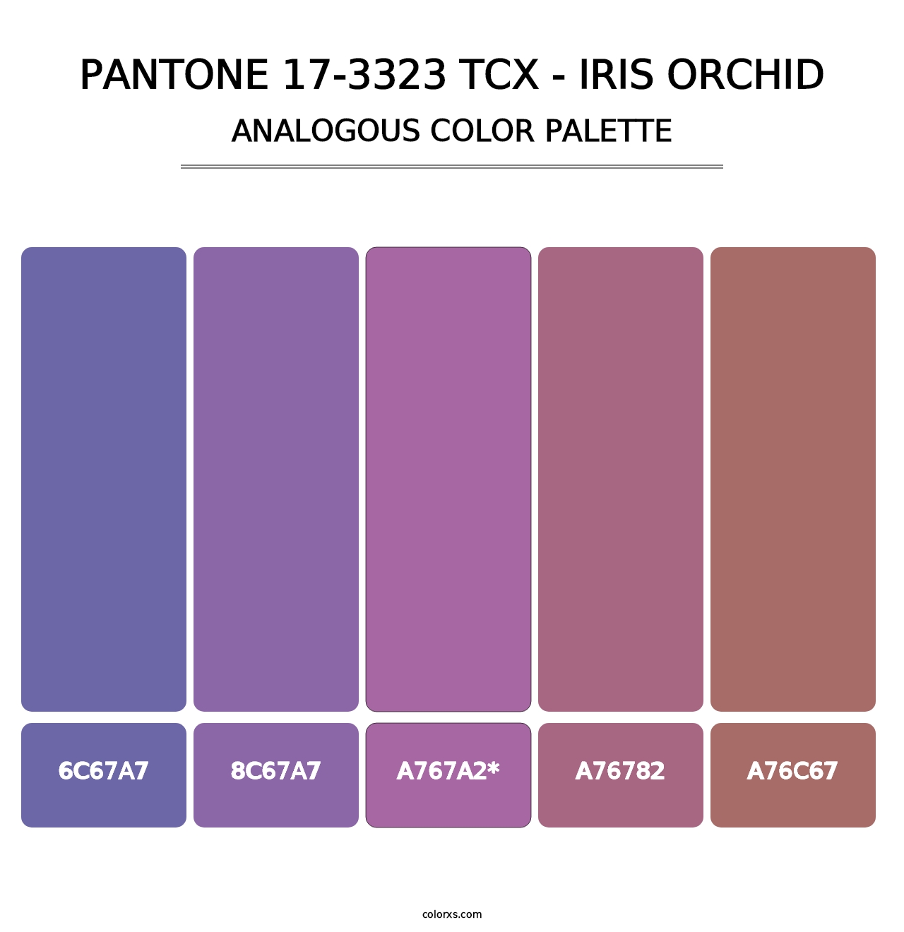 PANTONE 17-3323 TCX - Iris Orchid - Analogous Color Palette
