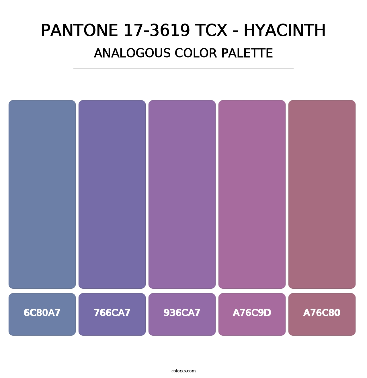 PANTONE 17-3619 TCX - Hyacinth - Analogous Color Palette