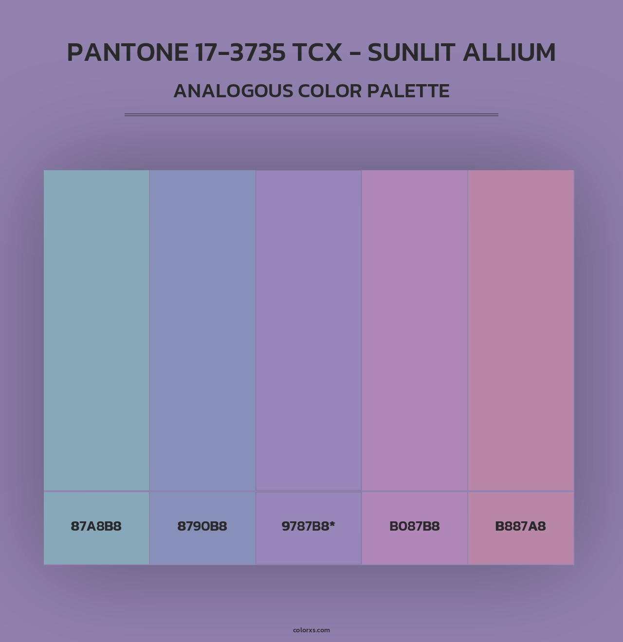 PANTONE 17-3735 TCX - Sunlit Allium - Analogous Color Palette