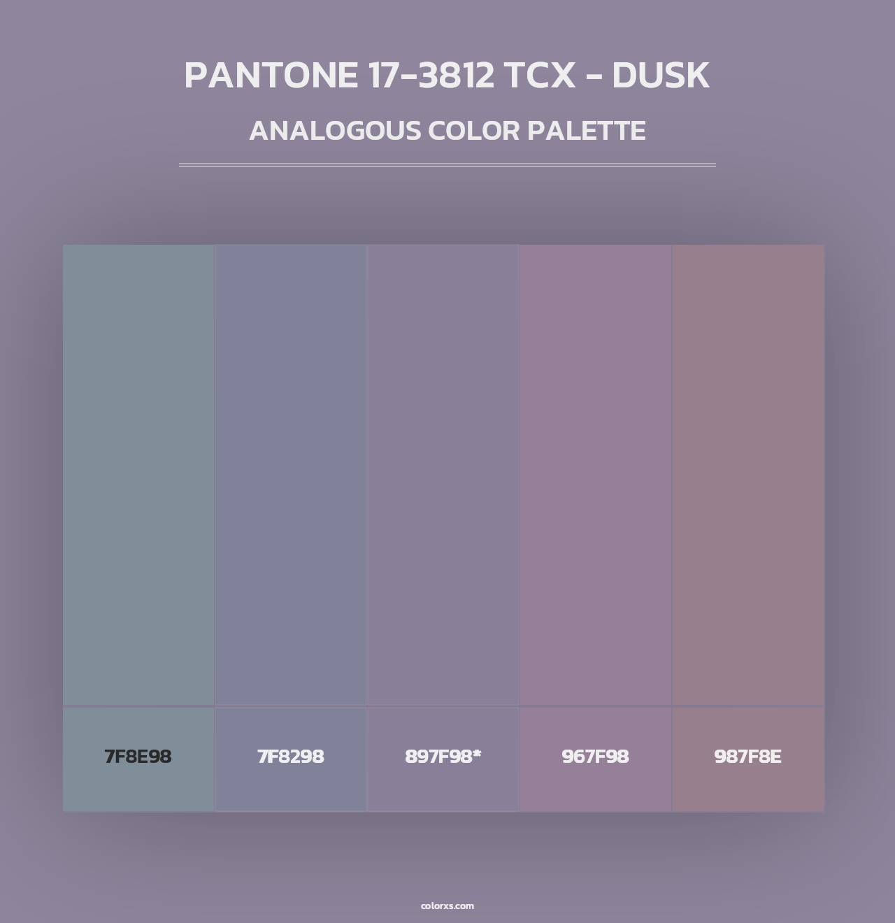 PANTONE 17-3812 TCX - Dusk - Analogous Color Palette
