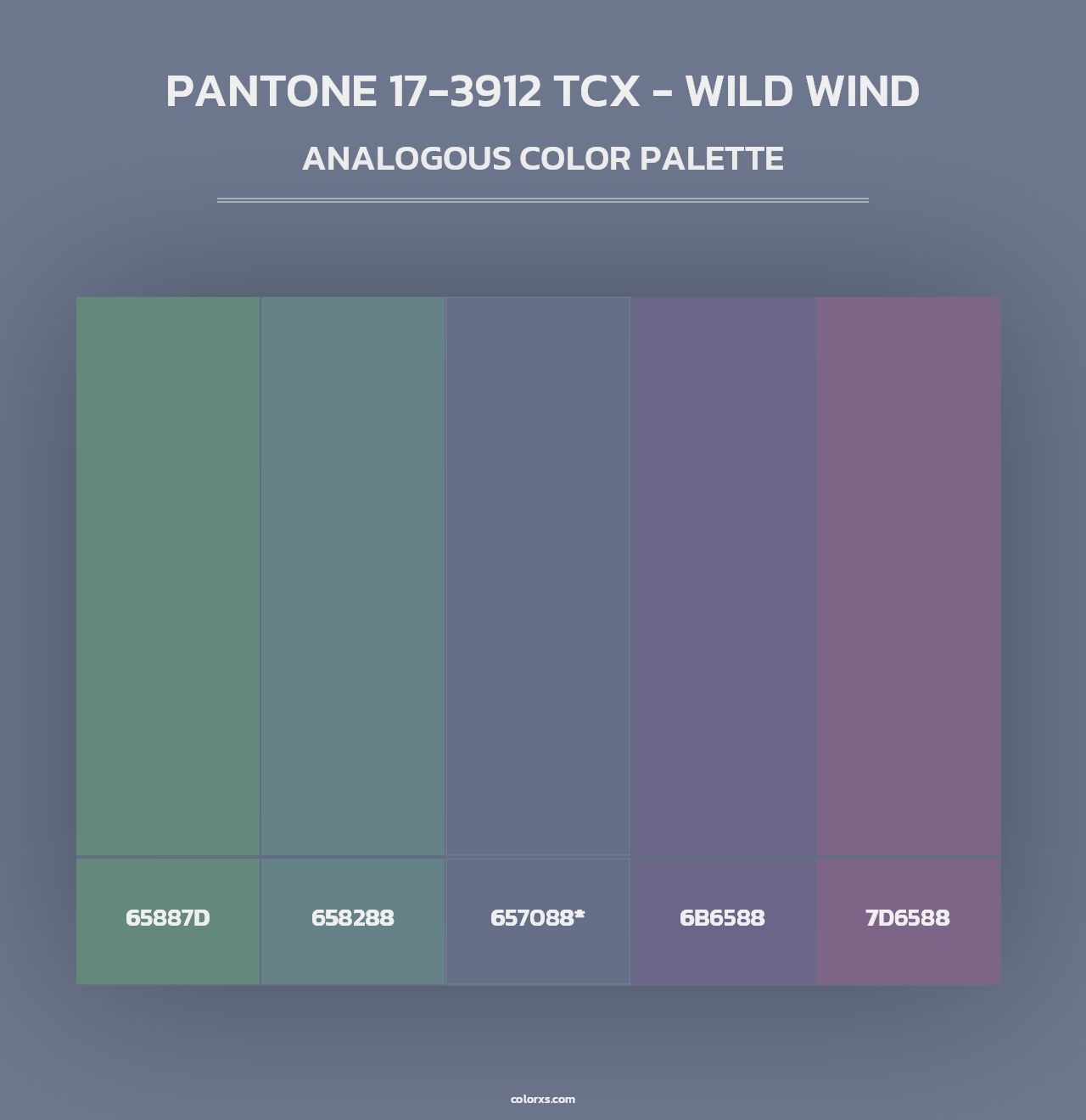 PANTONE 17-3912 TCX - Wild Wind - Analogous Color Palette
